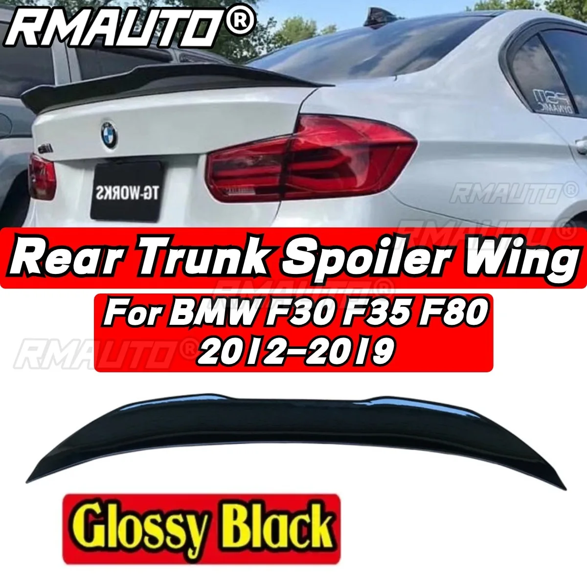 

Car Rear Trunk Spoiler PSM Style Car Rear Spoiler For BMW 3 Series F30 F35 320i 325i 330i 2012-2019 Car Accessories