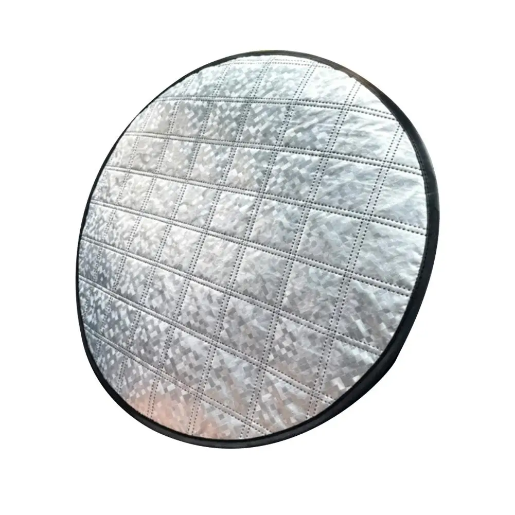 Car Steering Wheel Sun Cover 43cm Aluminum Foil Folding Cooling & Heat insulation Shield Sunscreen Cover Car Interior for Summer