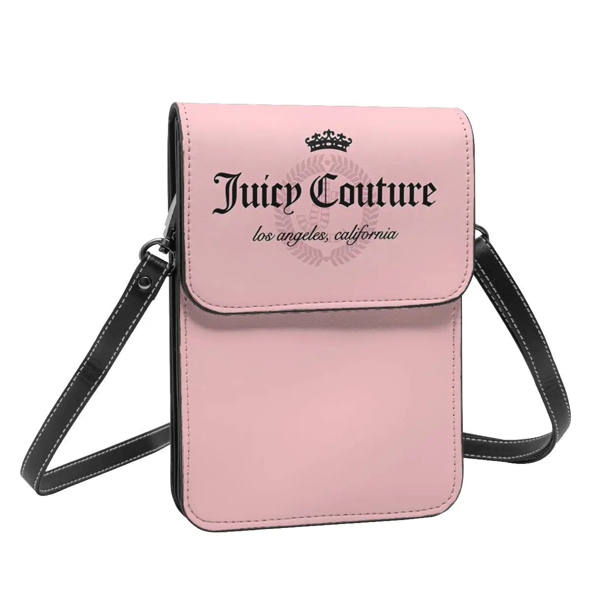 Juicy-Couture Women Crossbody Shoulder Bags Wallets Touch Screen Cell Phone Purse Soft Leather Strap Handbag