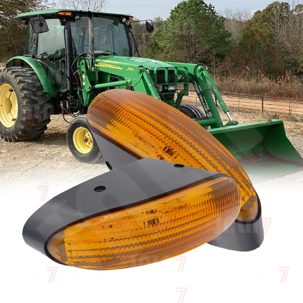 

12V 24V LED Luz de advertência de cabine âmbar para tratores Agco RT100A, RT110A, RT120A, RT140A, RT155A, RT165A, RT180A + x1pc