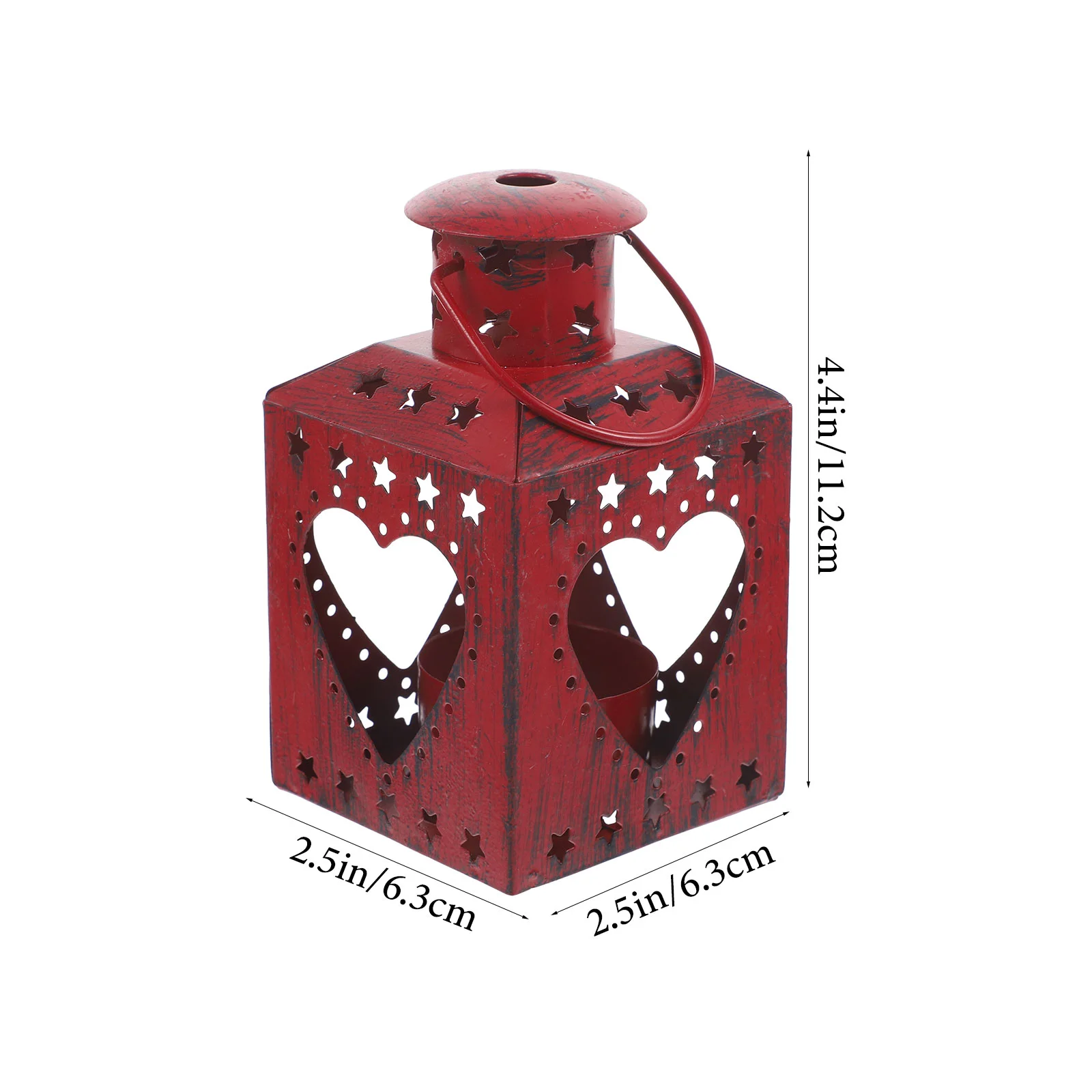 Vintage โลหะม้าโคมไฟคริสต์มาสผู้ถือแปรงสีแดง Gold Star Home Decor เหล็ก Tealight Stand Party nament เตาผิง