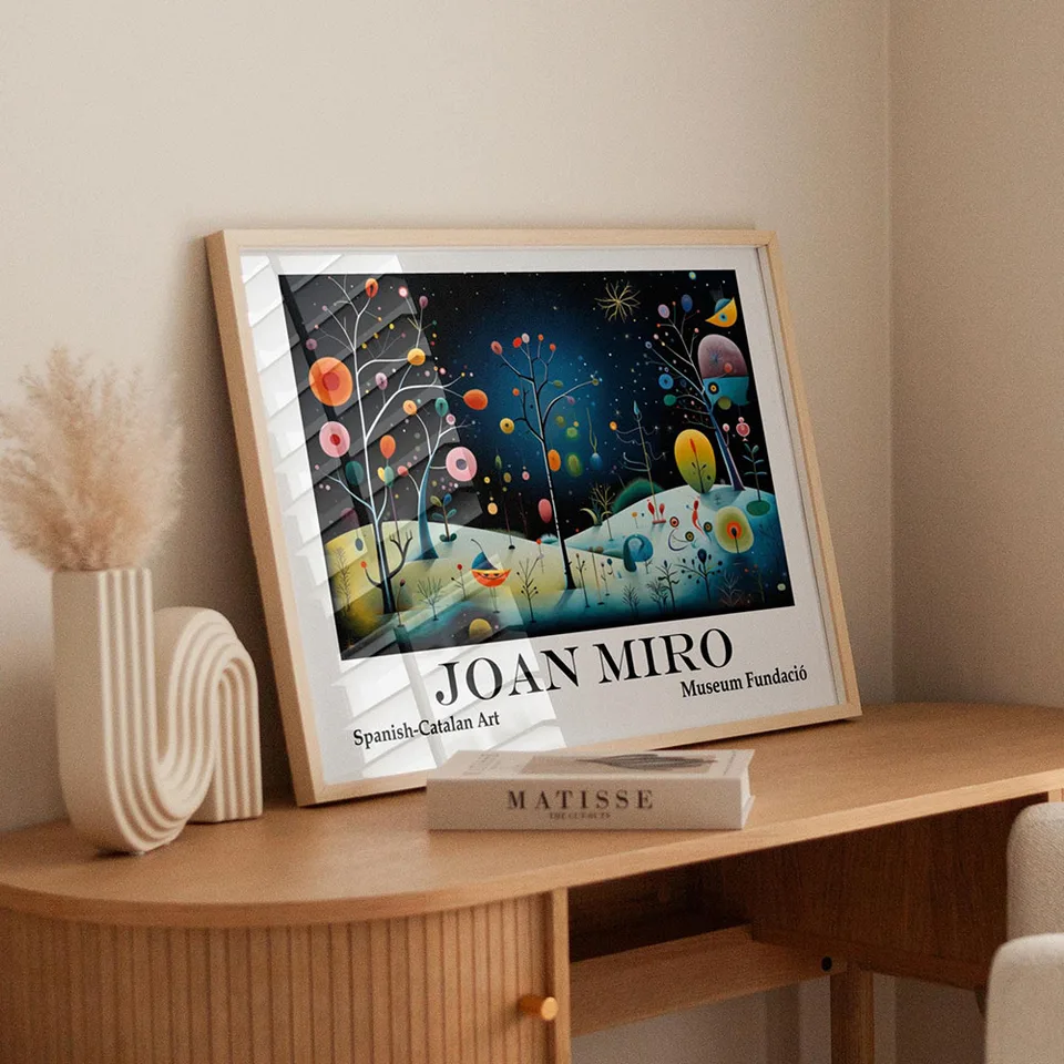 Joan Miro Abstract Art Vintage Posters Canvas Painting Print Room
