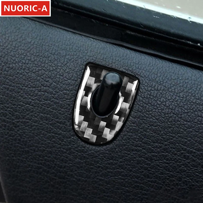 

Car Door Lock Bolt Pin Button Panel Frame Decoration Trim Carbon Fiber Stickers For BMW Z4 E89 2009-2016 Interior Accessories