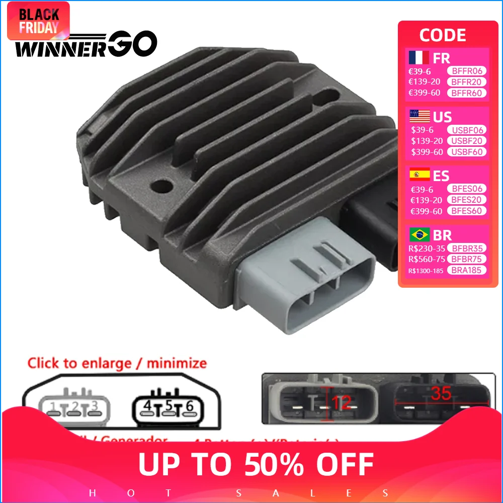 For BMW Yamaha Honda Kawasaki Triumph Sea-doo Polaris Can-am CFMOTOR Motorcycle Voltage Regulator Rectifier 12V 4012941 T1300470