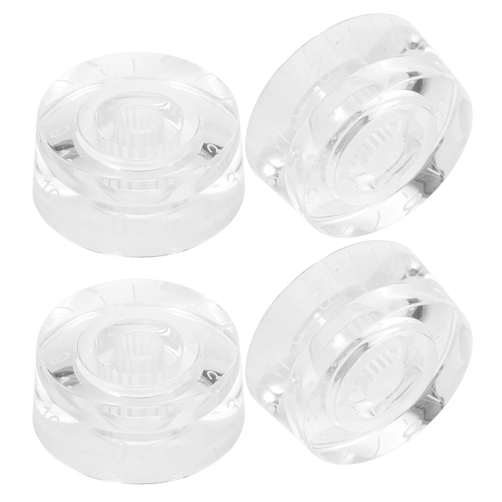 

4Pcs Guitar Potentiometer Knob Transparent Acrylic Durable Volume Control Caps for Electric Guitar Bass Accessories