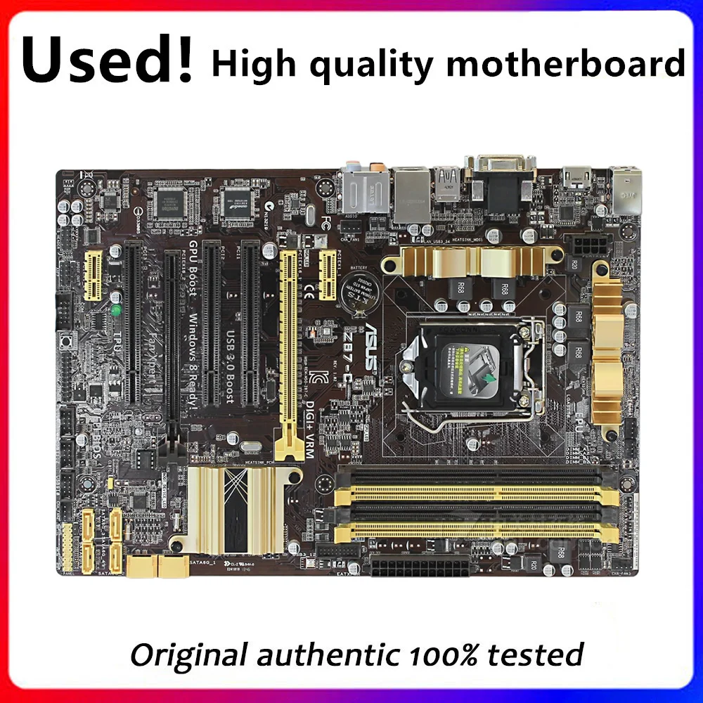 

For Asus Z87-C Desktop Motherboard Z87 Z87M LGA 1150 For Core i7 i5 i3 DDR3 SATA3 USB3.0 Original Used Mainboard