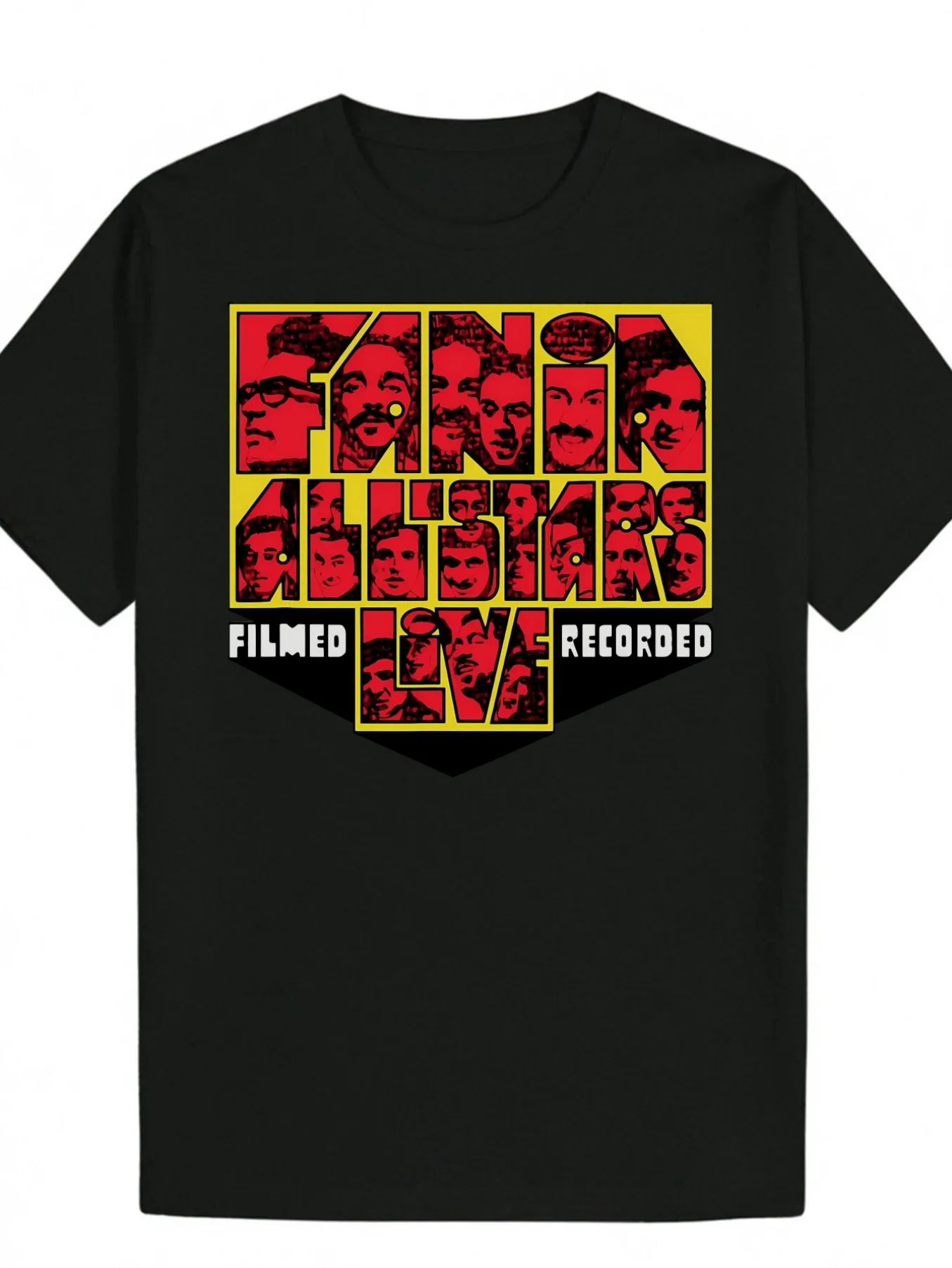 Men's Sopranos TV series inspired T-shirt-iconic character portrait and logo print black with red and yellow design casual summer round neck short sleeve suitable for fan machine washing