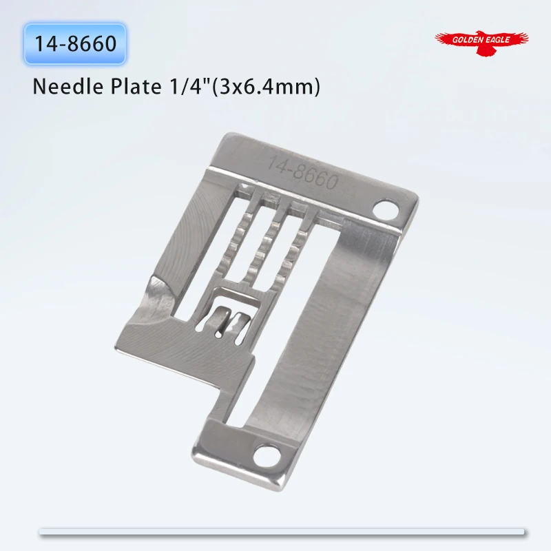 14-8660 Throat Plate Fit KANSAI SPECIAL WX8803F/V7003F Industrial Interlock (Flatlock) Sewing Machine Needle Plate 1/4inch 6.4mm