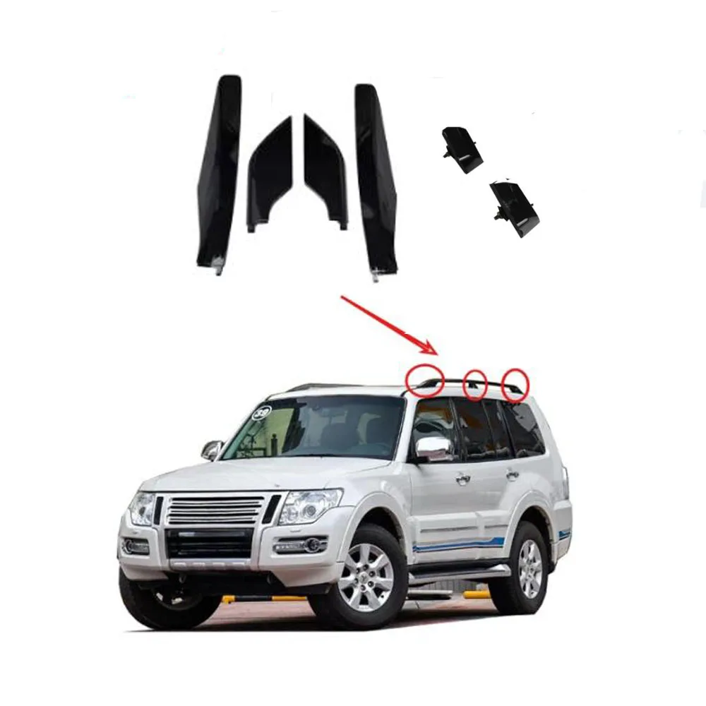1 Pcs Black Roof Rack Caps for Pajero V93 Rack Plastic Cover for Montero V80 Rack Base for Shogun V73 V75 V77 V60