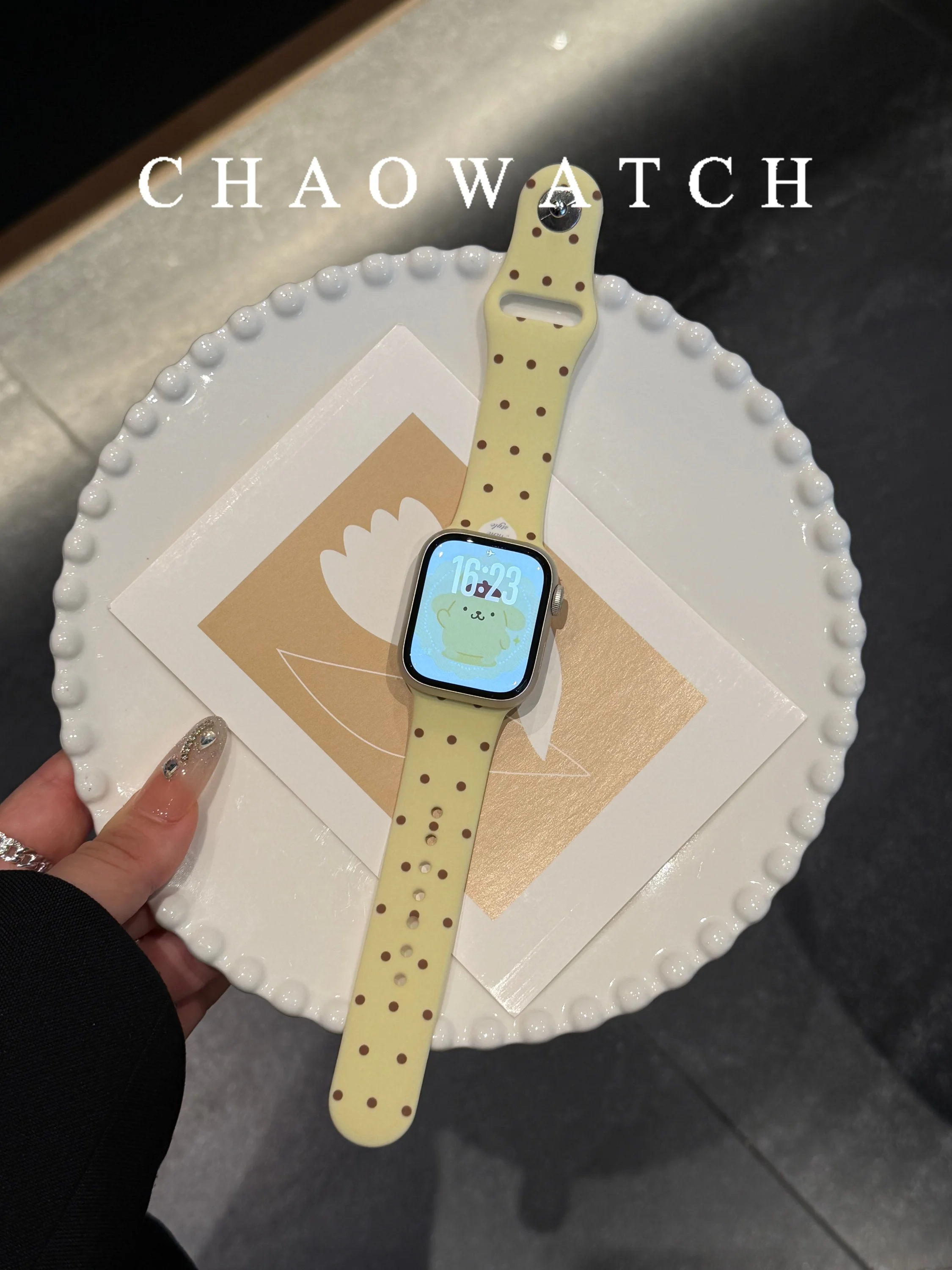  Polka Dot Silicone Strap Compatible with  Watch S12 Women's iWatch 109876SE11 Digital Accessories Smart Watch Bands
