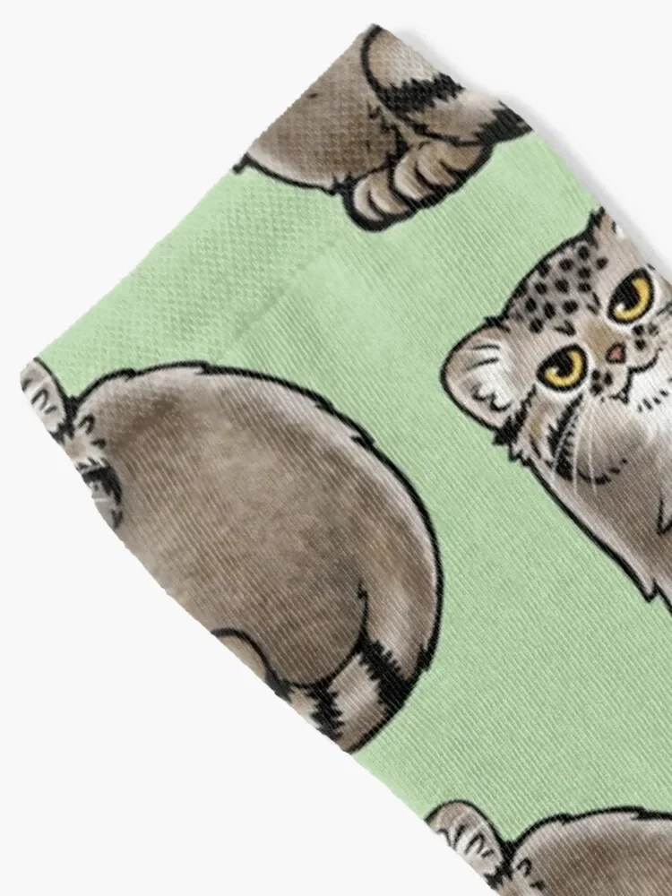 Meia de Natal elegante para homens e mulheres, Pallas's Cat e Manul Cat Socks