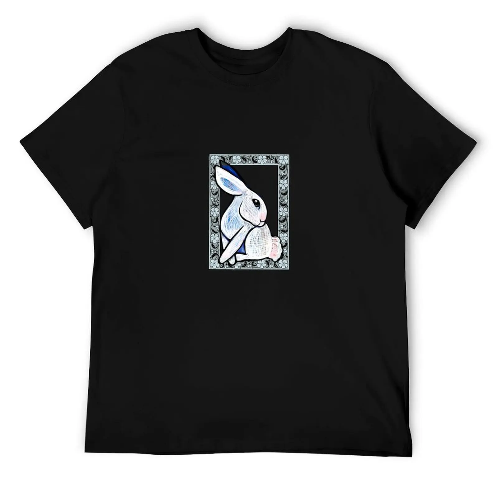 

Soft Bunny Rabbit T-Shirt anime tshirt black cotton t-shirt plain for man package t shirts for man cotton soft T-Shirt