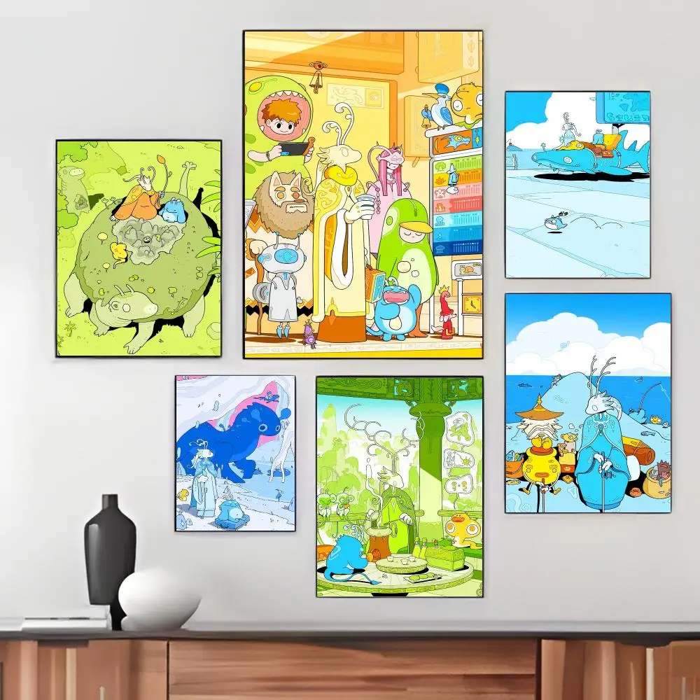 Anime Oriental Fantasy World Poster High Quality Print Waterproof Wall Art Sticker For Bar Living Room Decor Gift