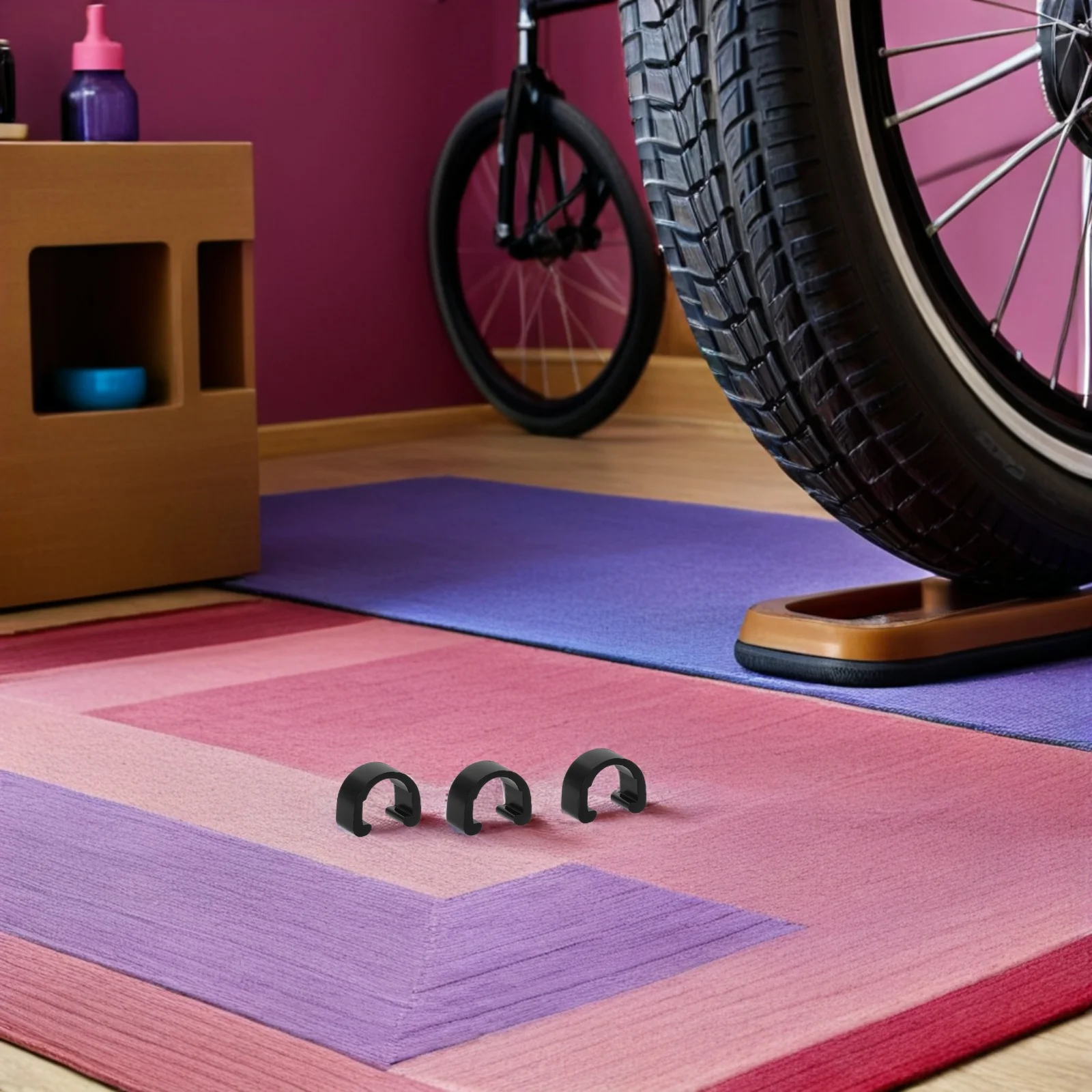 

80Pcs Bicycle C-Clips Aluminum Alloy Brake Cable Frame Clips Wire Organizer for Road Bikes U-Shaped Clamps Cable Clip