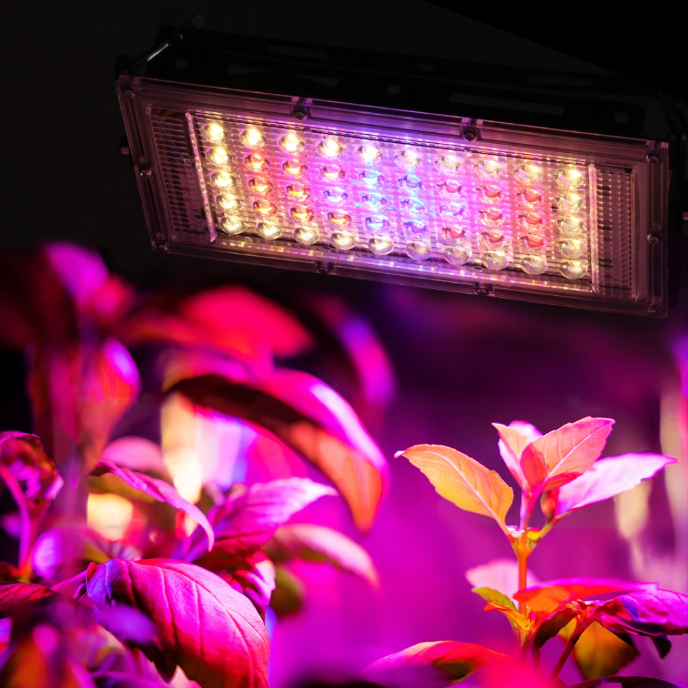 Led Grow Light 50W 220V Floodlight LED Full Spectrum For Greenhouse Seeds Flower Hydroponic Outdoor Lighting LED Flood Lights