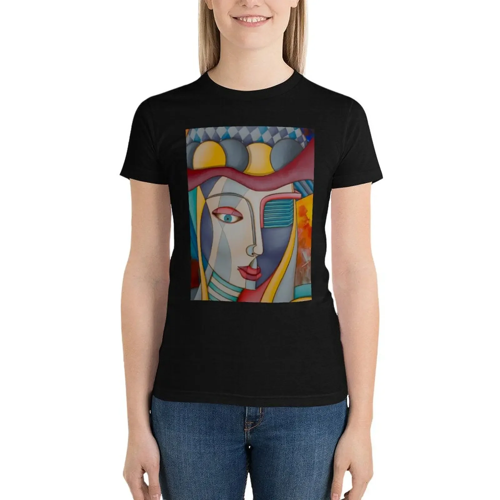 THE QUEEN/ JULIO GARCIA/ FNE ARTIST T-Shirt kawaii clothes Short sleeve tee Womens graphic t shirts