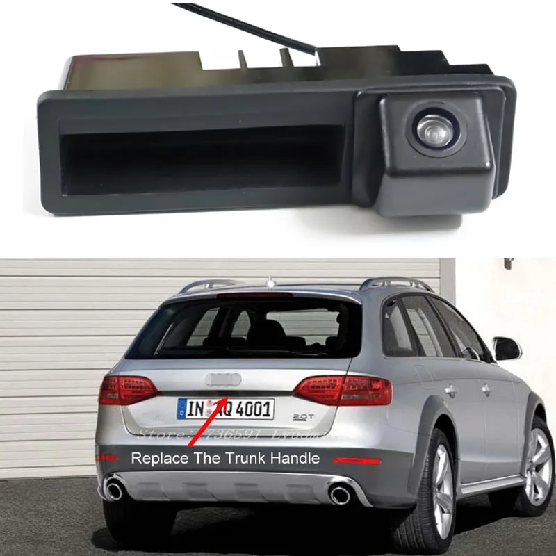 Для Audi A4 S4 RS4 8K B8 B6 B7 2003 ~ 2009 Ручка багажника HD Камера заднего вида Резервная парковочная камера заднего вида CCD ночного видения