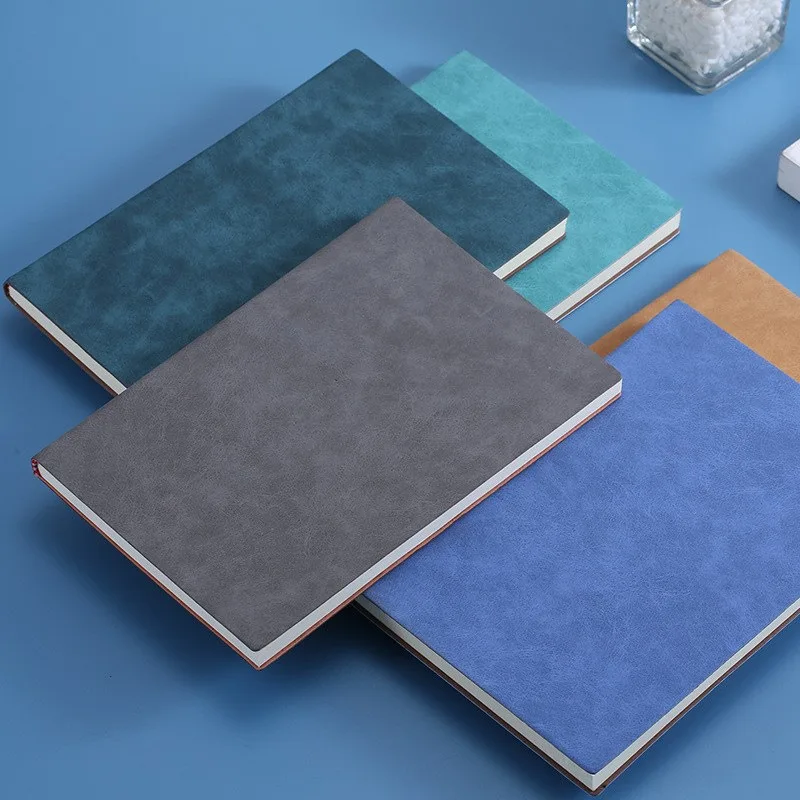 Capa impermeável Notebook, couro macio Notepad, 200 páginas, A6