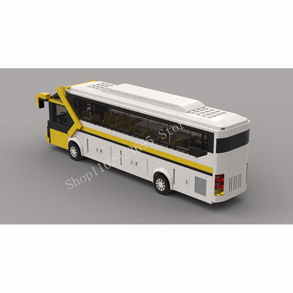 590PCS MOC Speed Champions City Coach Bus Model Building Blocks Technology Bricks DIY Creative Assembly Kids Toys Holiday Gifts