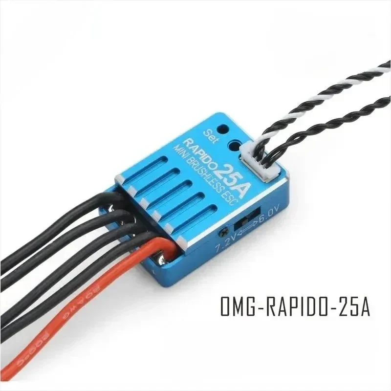 SkyDEl1pcs New OMG RAPIDO 25A Mini Brushless Electric Speed Controller With Good Linearity Entry-level 1/18,1/24,1/28,1/32 Model