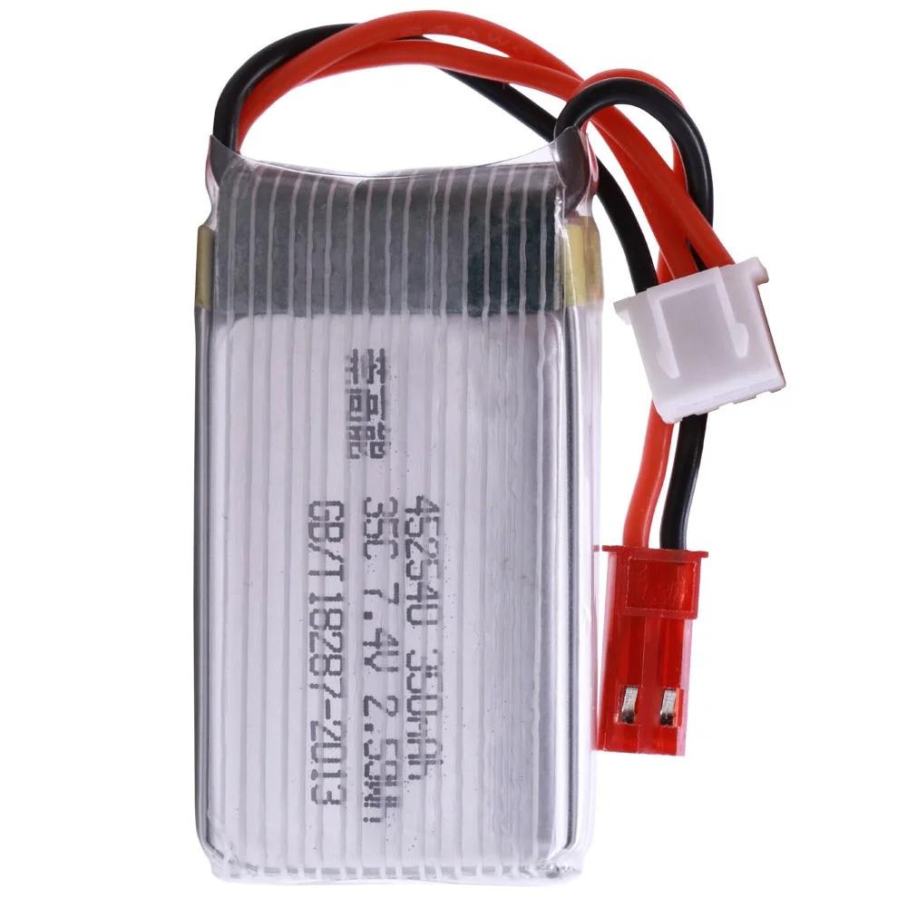 7.4v 350mah 452540 35C bateria lipo dla MJX X401H X402 JXD 515 515W 515V bateria RC Mini dron fpv Quadcopter helikoptery części