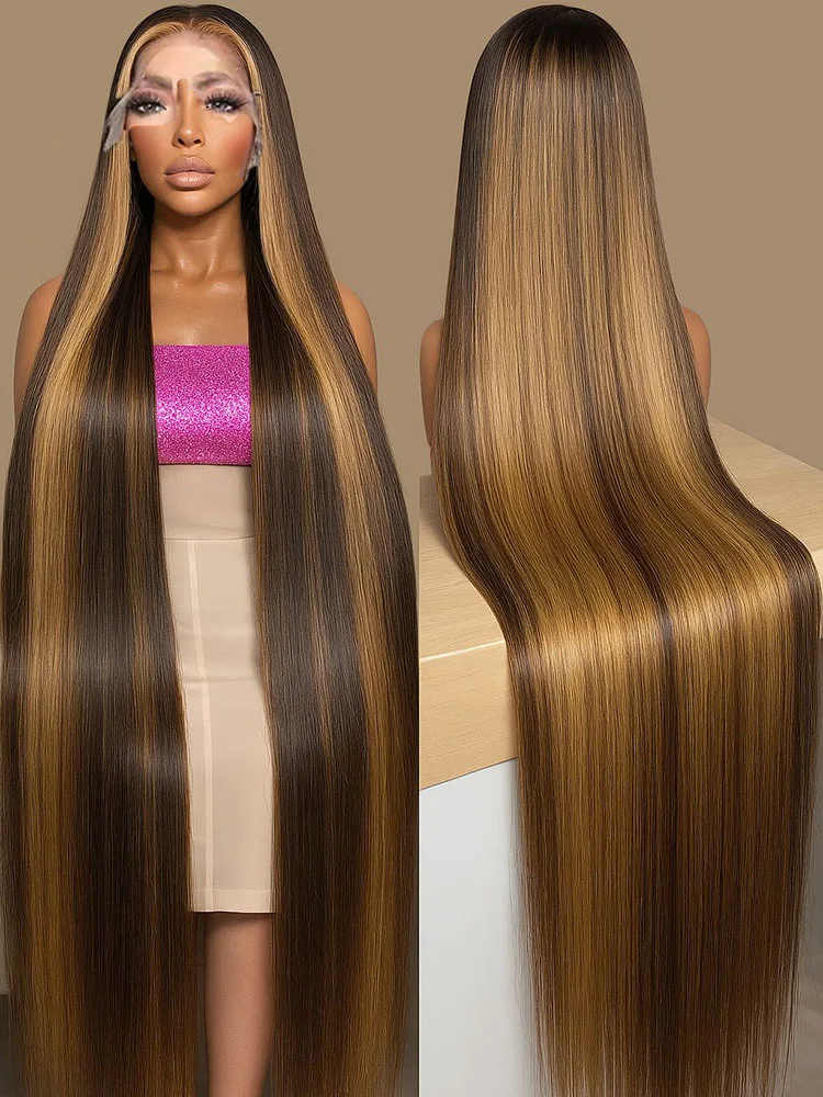 

30 Inch Highlight Wig 13x6 Hd Lace Frontal Wig Natural Hairline PrePlucked 13x4 Honey Blonde Straight Lace Front Wigs Human Hair