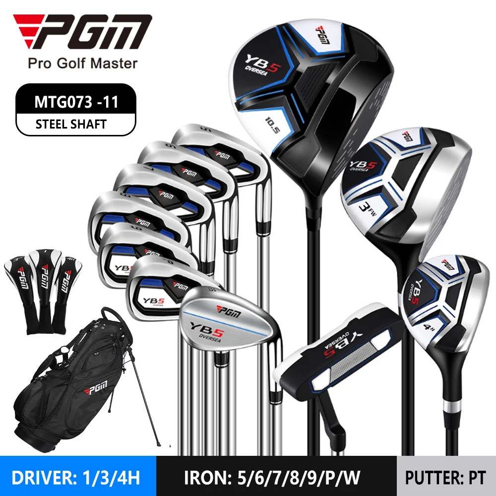 Complete Golf Club Set for Men 11pcs Beginner Right Handed Clubs with Golf Bag