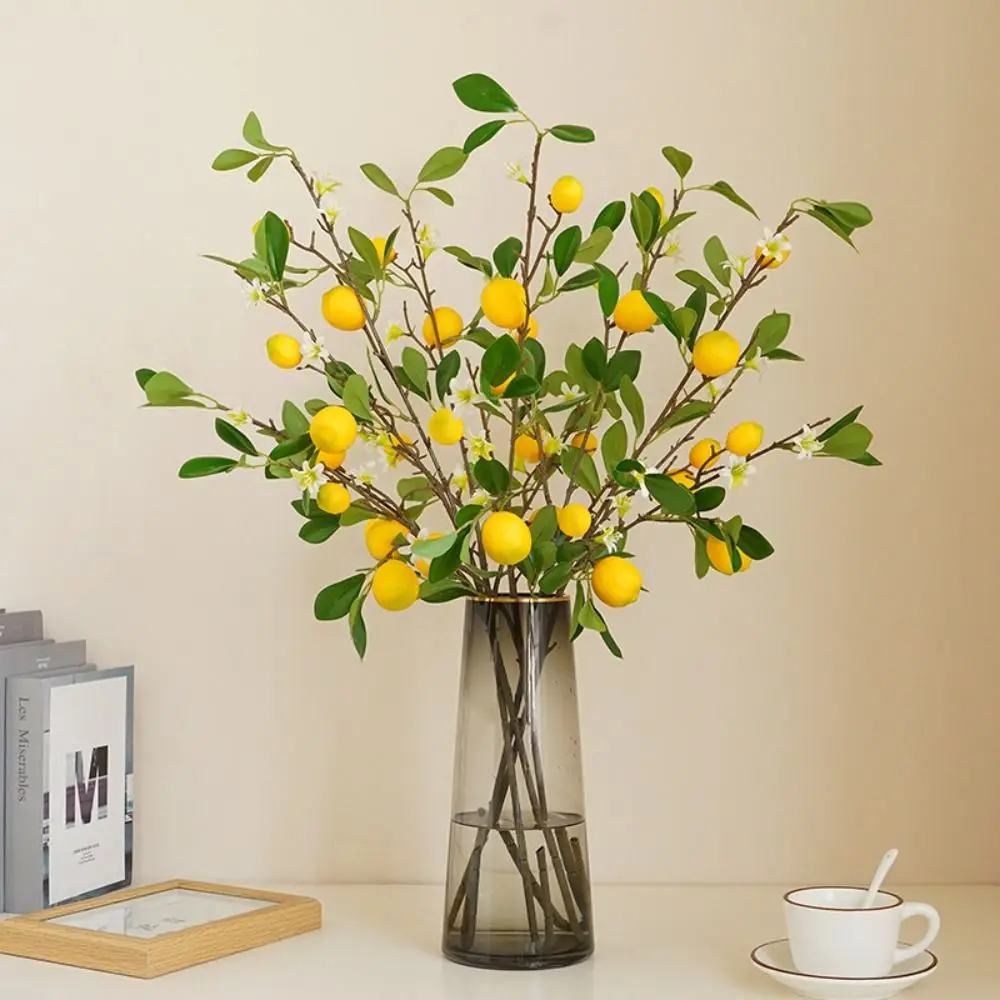 European Style Simulation Lemon Branch Green Plant Home Decoration Flower Arrangement And Decoration Photography Props For Hotel