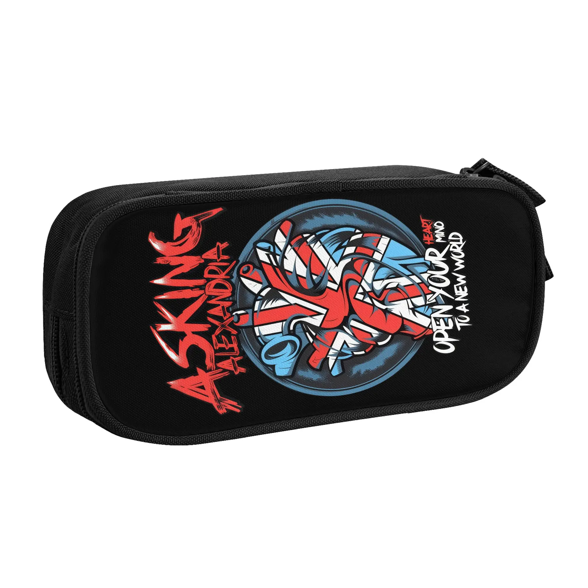 Asking Alexandria English Rock Band  Kawaii Pencil Case Girl Boy Large Capacity  Pencil Pouch Student School