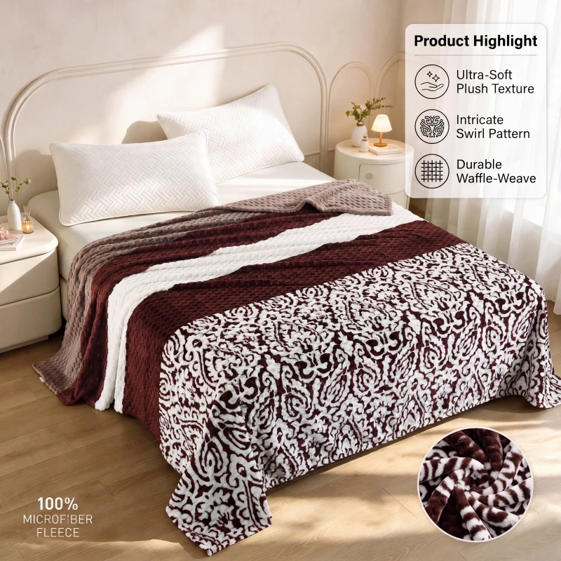 New Arrival European & American Style Bean Fleece Blanket, Golden‑Turtle Fleece Throw Bed Blanket, Machine Washable