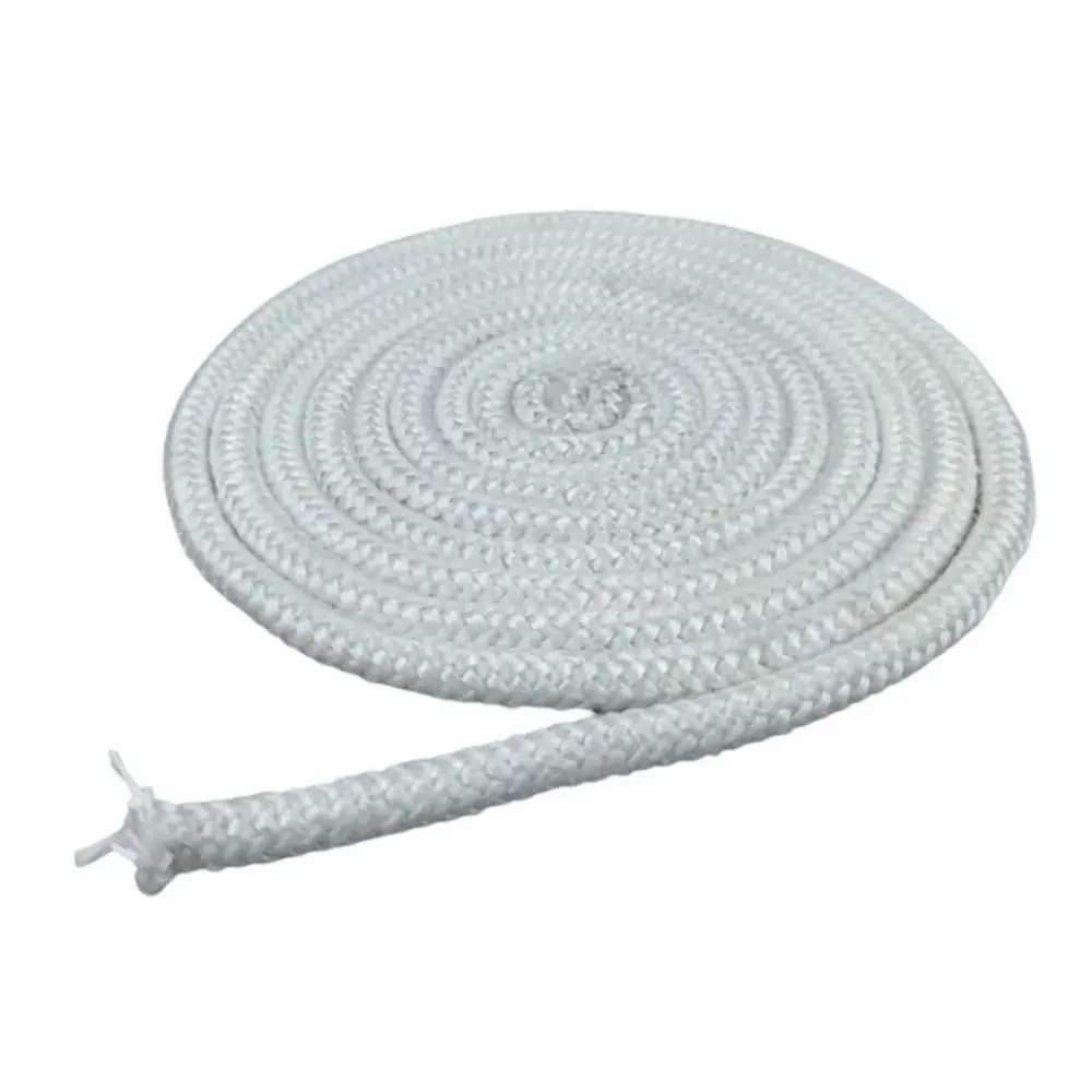 2m Fiberglass Sealing Rope Insulation Heat-resistant Fiberglass Fire Rope Easy-install Fireproof Sealing Strip