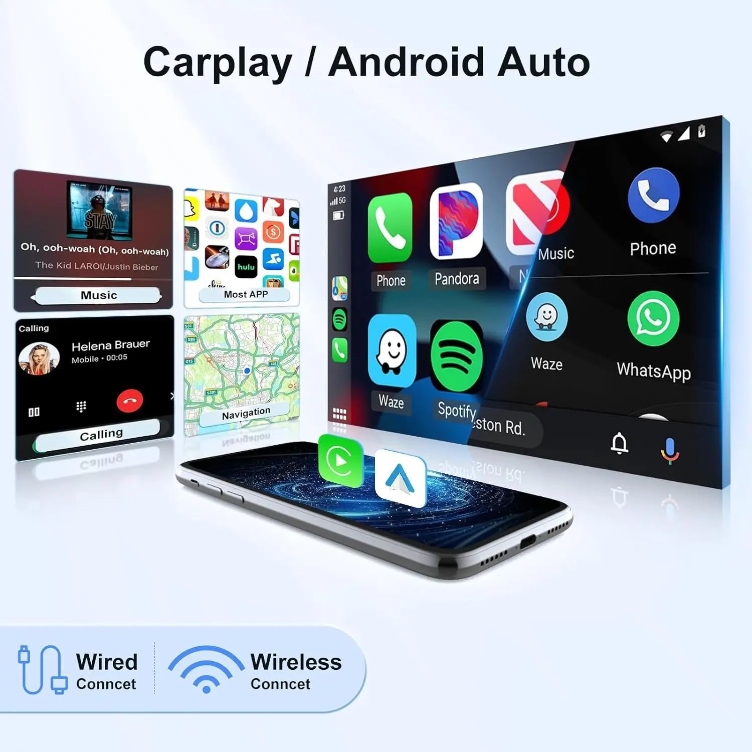 Modify For Toyota CALDINA 2002-2007 Wireless Carplay Car Multimedia Player Upgrade HD Touch Screen Android Auto Car play linux