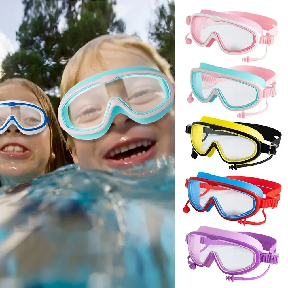 

Big Frame Swim Goggles Anti-Fog Wide View Scuba Diving Swimming Glasses with Earplugs for Adult Youth Large goggle Swim goggles