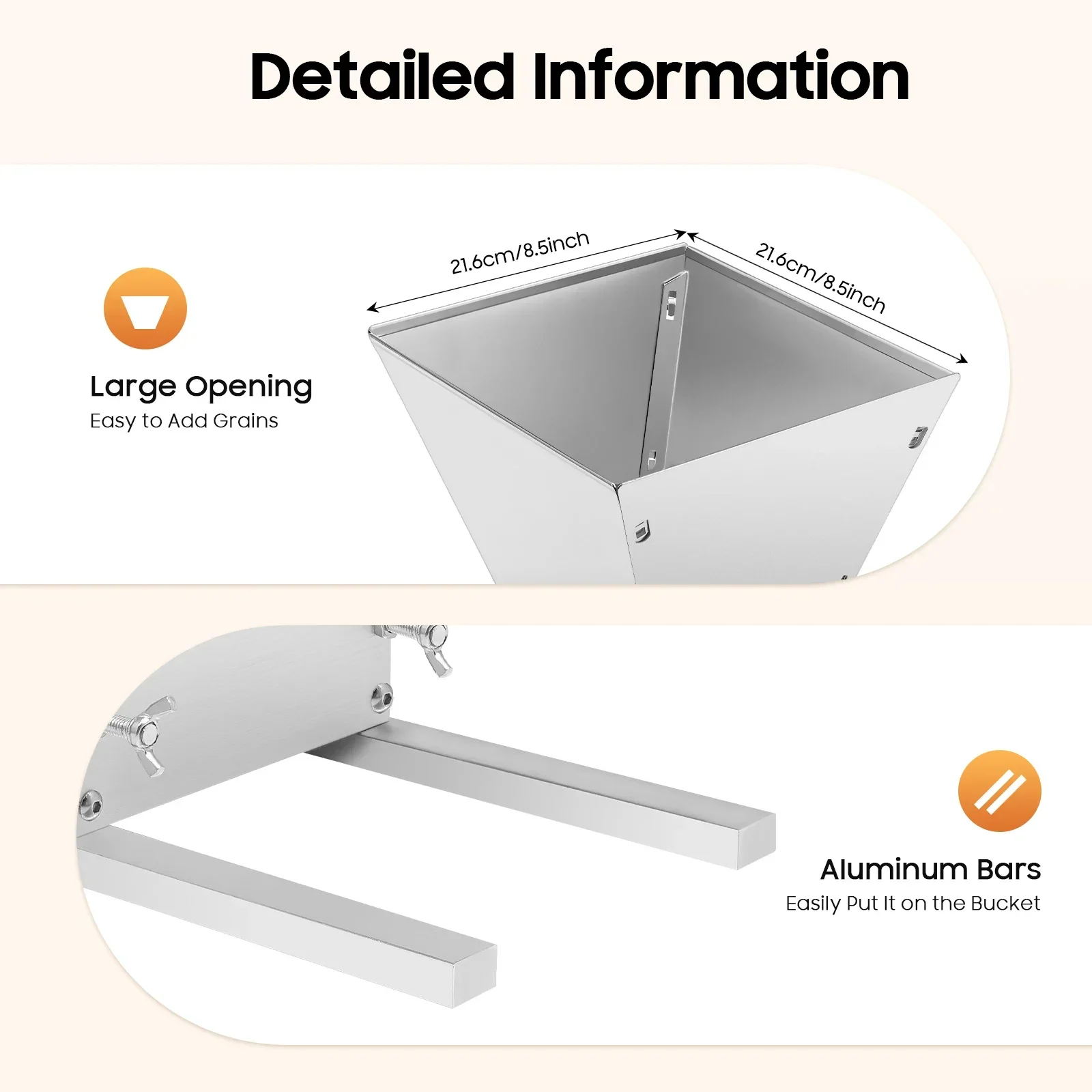 Macchina per tritare il mais con trapano a bassa velocità regolabile da 4 litri con mulino manuale per cereali a rulli