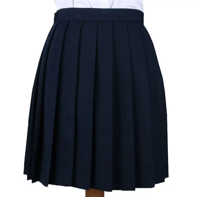 Japanischen JK Uniform Weiß Shirts Kurzen Ärmeln + Navy Blau Gefaltete Rock + Blau Grid Krawatte Schule Kleid Anzüge Mit strümpfe Für Mädchen