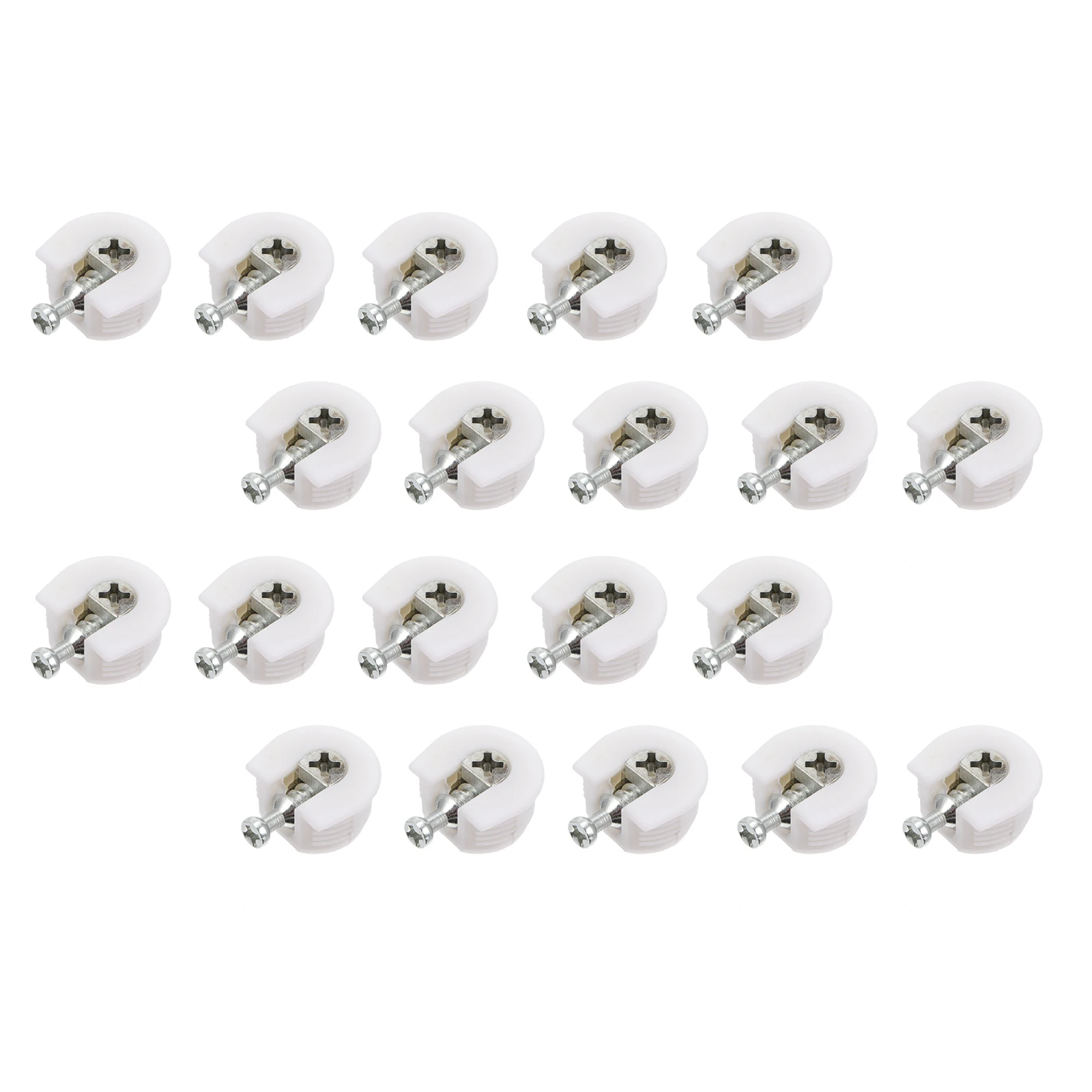 

100 pcs Eccentric Furniture Connectors Zinc Alloy Cabinet Connectors Screws Anti-Rust Cam Connector For Wood Panel Office