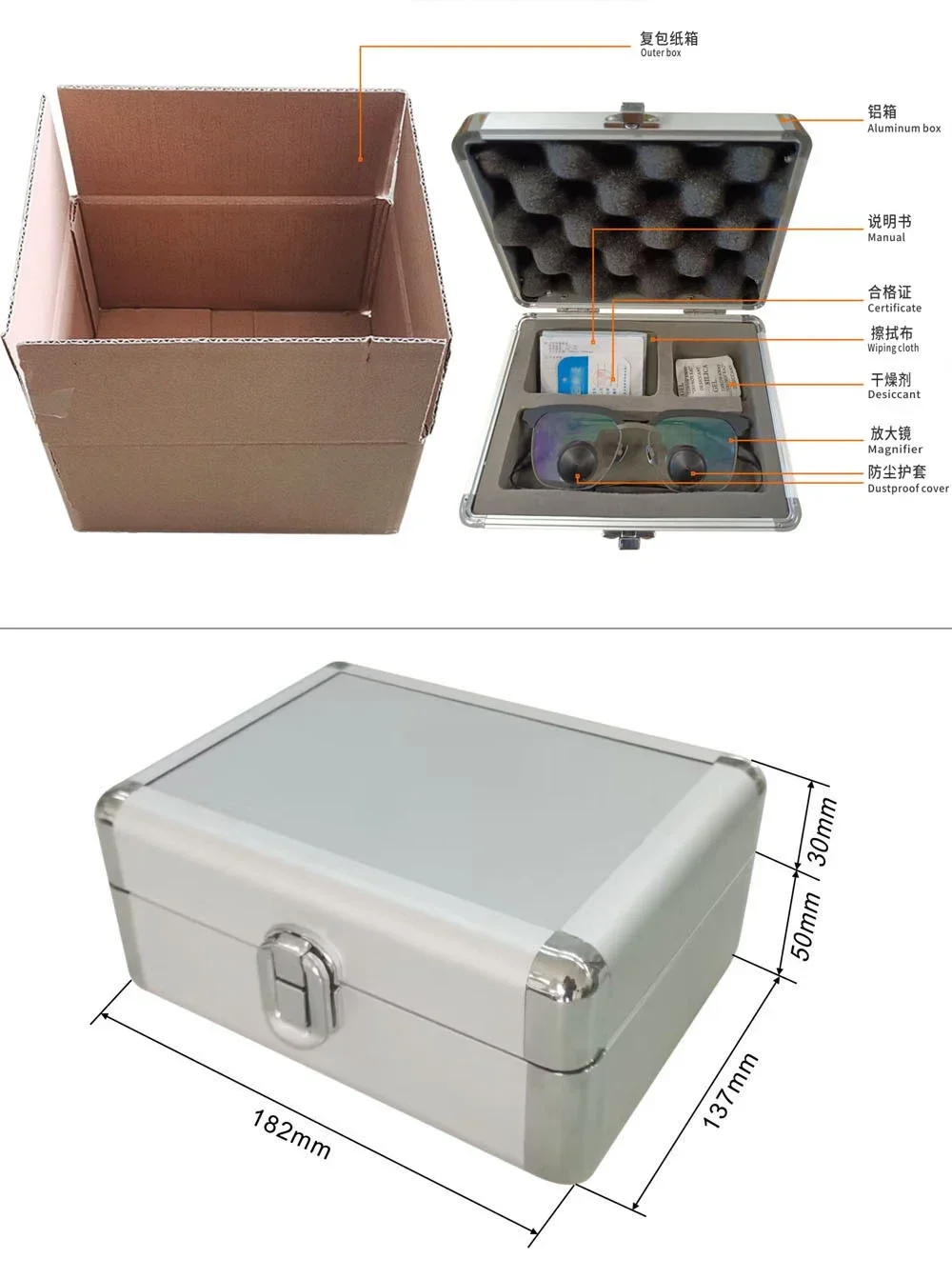 

2026 AmywellMED Low power ultra light magnifier &2.5X ent oral surgical loupe head magnifying glass