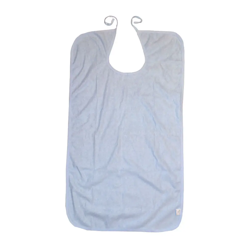 Bamboo Fiber Waterproof Adult Bib Washable Reusable Old Man Clothing Protector Spill Guard for Eating Drinking 50x70cm