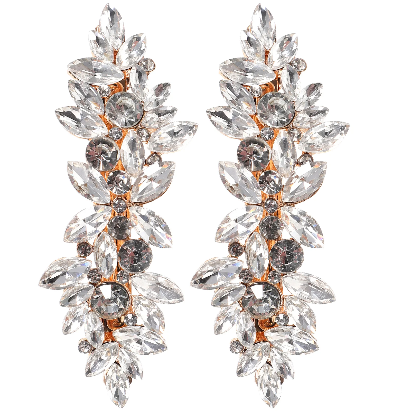 

2Pcs Rhinestones Hair Clips Elegant Barrette for Women Bridal Hair Accessories Wedding Party Rhinestone Barrettes for Women