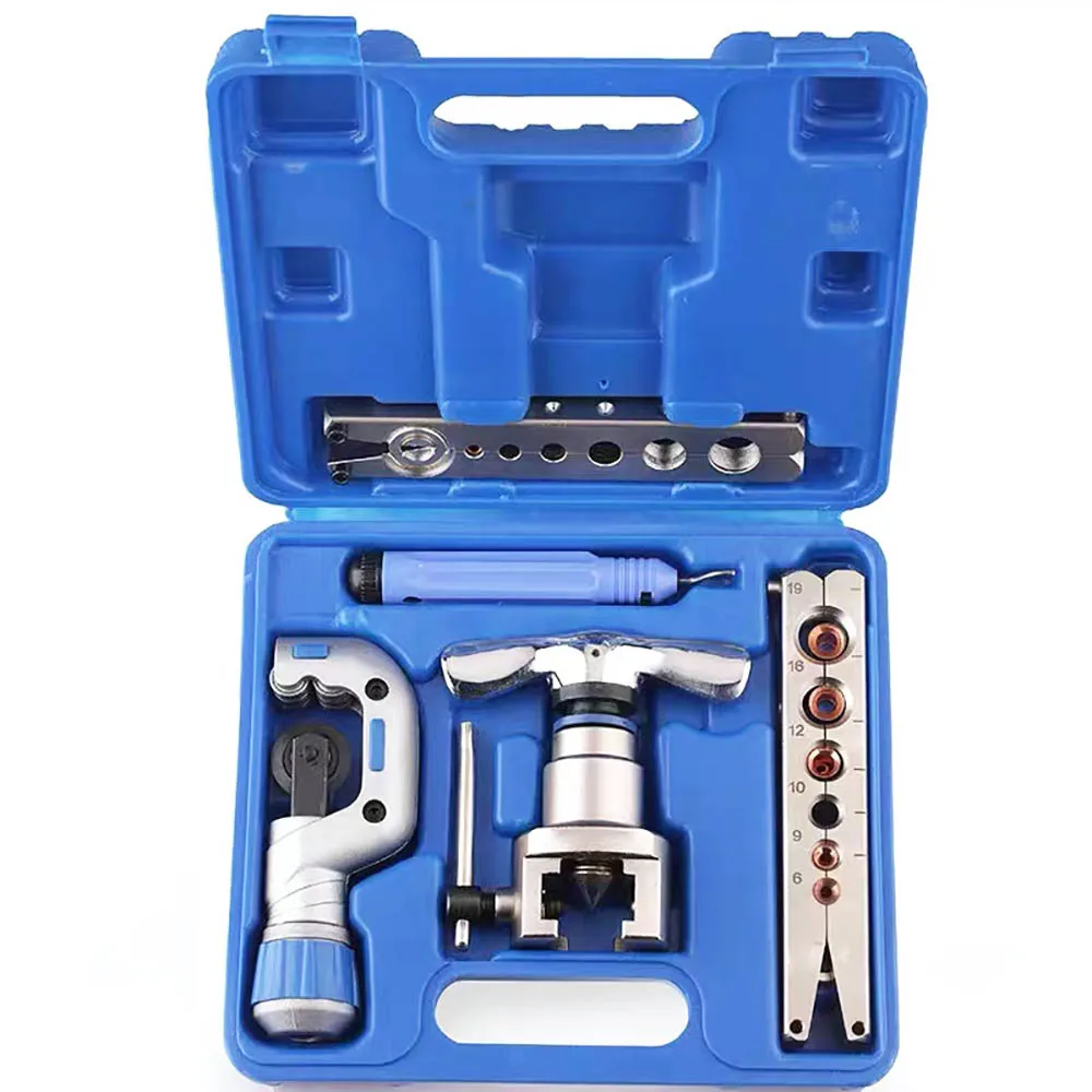 Flaring Tool Kit 6-19mm and 1/4”-3/4” 45° Eccentric Cone Type Sets for Flaring Copper Pipe , Aluminum Pipe, HAVC Pipe