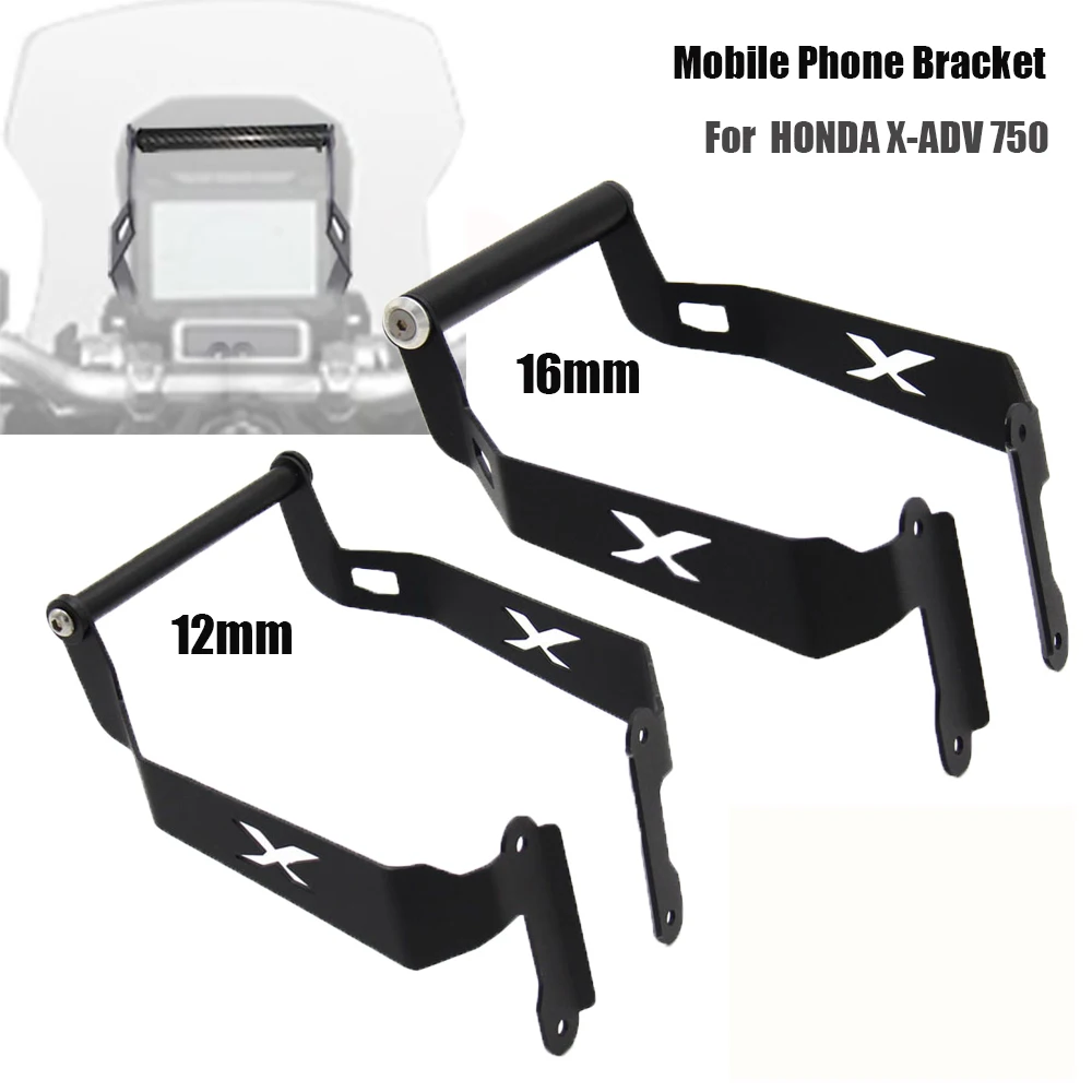 

For HONDA X-ADV 750 Mobile Phone Bracket GPS Black Motorcycle Front Stand Holder Smartphone