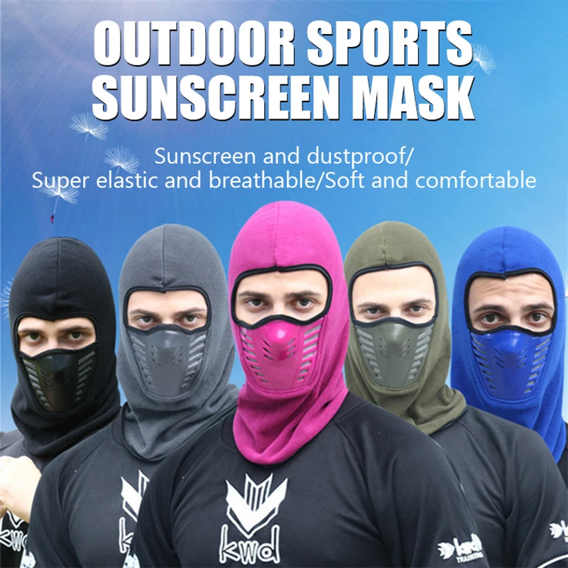 Motorcycle Mask Fleece Thermal Neck Full Face Mask Keep Warm Riding Balaclava Biker Ski Winter Windproof Dustproof Face Shield