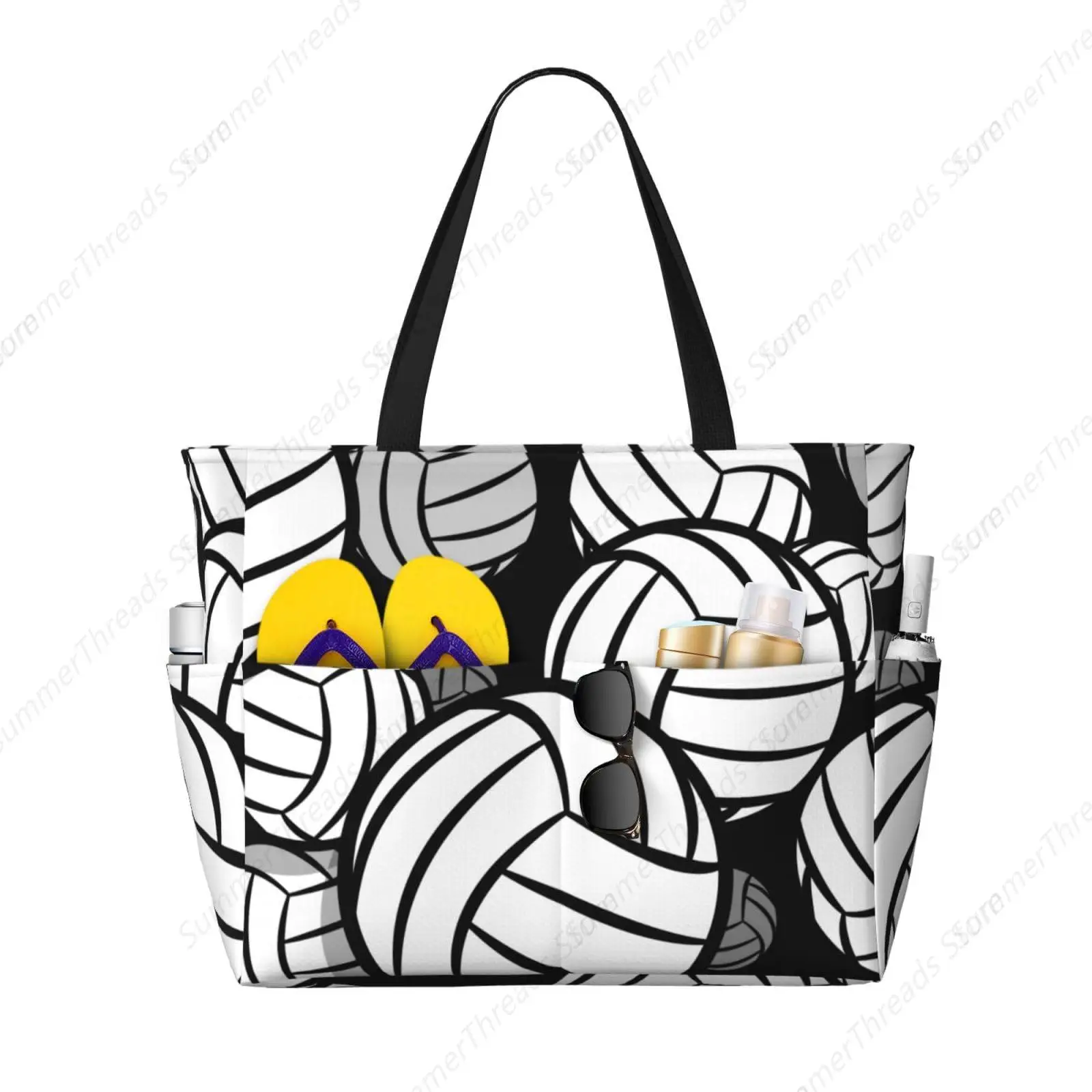 

Большие пляжные сумки с мячом, подходящие для пляжных бассейнов, дорожные пляжные предметы первой необходимости для белого бейсбола, сумки в красную полоску