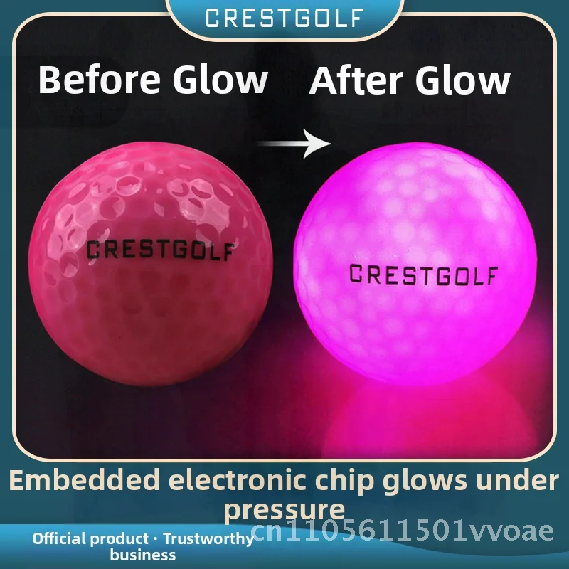 كريست جولف مضيئة كرة جولف LED فلاش ليلة ممارسة الكرة اللون مختلط 6-حزمة المطاط الاصطناعي Surlyn 42 مللي متر مرونة عالية جولف #3