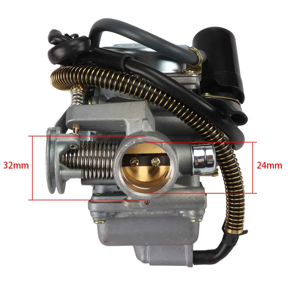 Motorcycles PD24J Carburetor 24mm Carb for Gy6 100cc 125cc 150cc 200cc Engine ATV Go Kart Moped and Scooter Dirt Bike