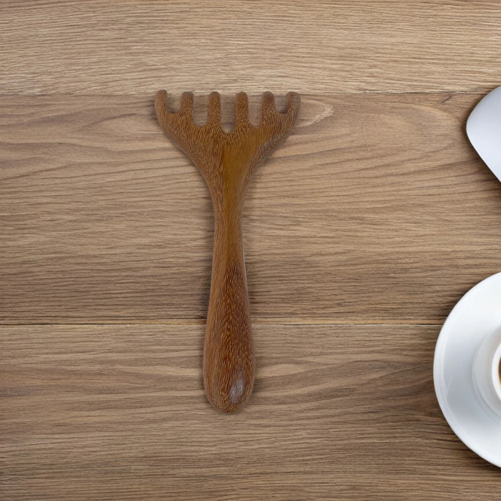 Wooden Five Claw Scalp Massager Wide Tooth Hair Massage Comb Relaxing Tool Natural Wood Meridian Pressure Point Therapy