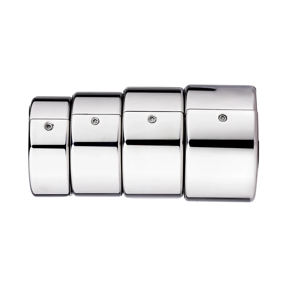 FRRK Stainless Steel Heavy Duty Ball Stretcher Penis Ring Metal Lock Cock Weight Exercise Scrotum Pendant Male Bondage Sex Toys - view 6