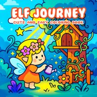 ELF JOURNEY Bold-easy Patterns Coloring Book for Adults Cute Drawing Book Perfect Gift for Party and Birthday