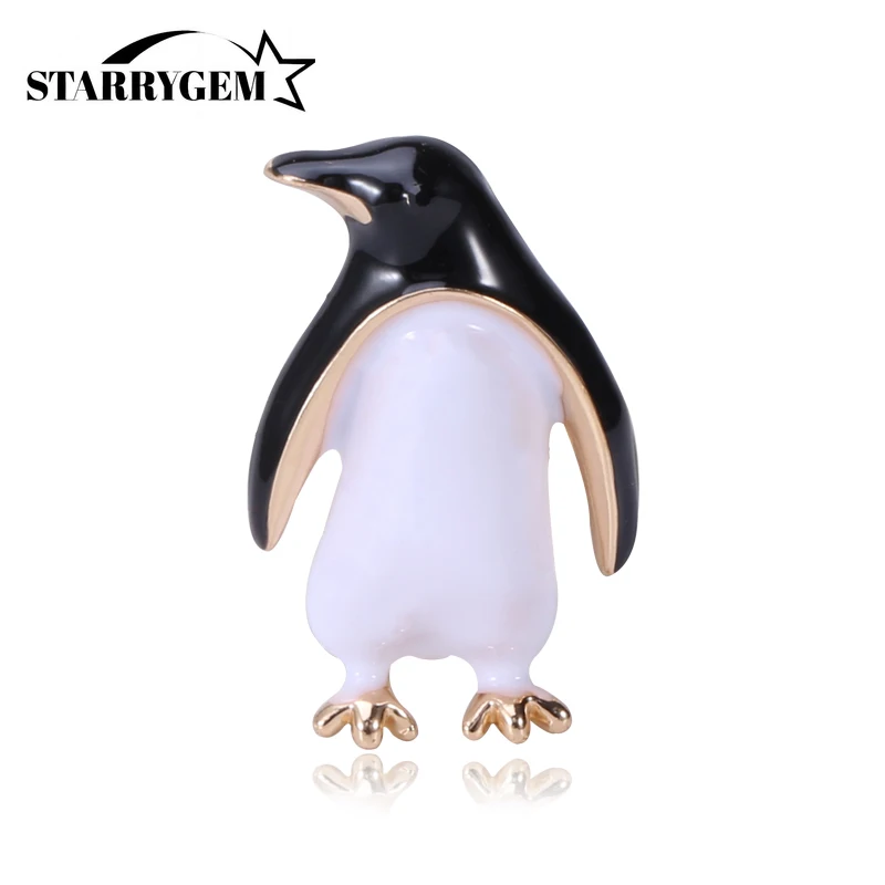 Enamel Penguin Brooches for Women Unisex Antarctic Ice Animal Pins Office Party Friend Gifts Jewelry Accessories