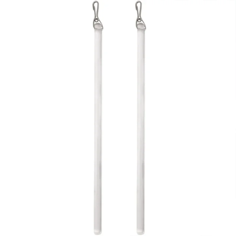 Clear Curtain Pull Rod 17Inch with Hook Universally 2Pieces Drapery Pull Wand for Opening and Closing Curtain